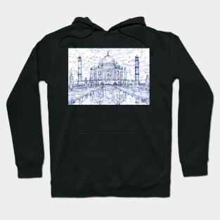 TAJ MAHAL pencil drawing Hoodie